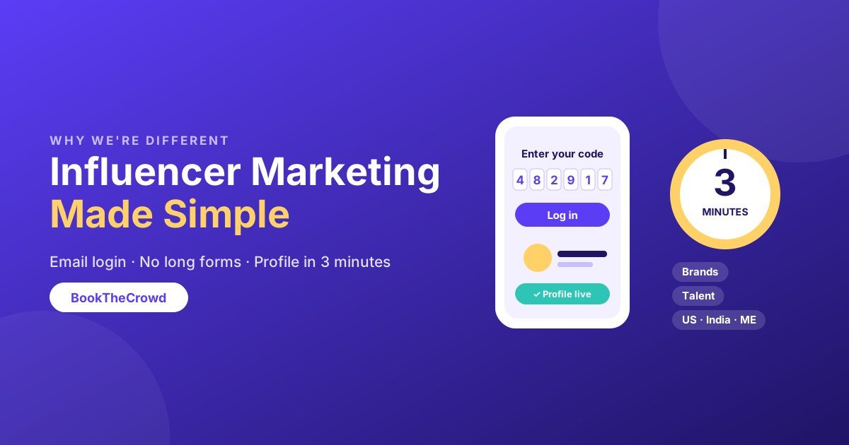 Why BookTheCrowd Is Different: The Influencer Marketing Platform Built for Speed